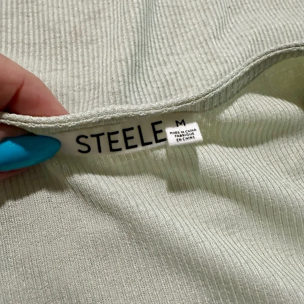 NWT Steele Urban Outfitters Harley Top Dusted Sage Sz M Summer Club Fest Party